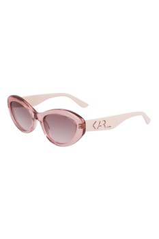 Karl Lagerfeld, Ochelari de soare cat-eye cu logo discret, Roz, 52-20-140 Standard Karl Lagerfeld, Ochelari de soare cat-eye cu logo discret, Roz, 52-20-140 Standard
