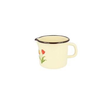 Cana email, Silesia, Tulips, 1.15 L, crem Cana email, Silesia, Tulips, 1.15 L, crem