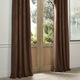 Set draperii din catifea cu inele argintii, Madison, 150x250 cm, densitate 700 g/ml, Dark chocolate, 2 buc
