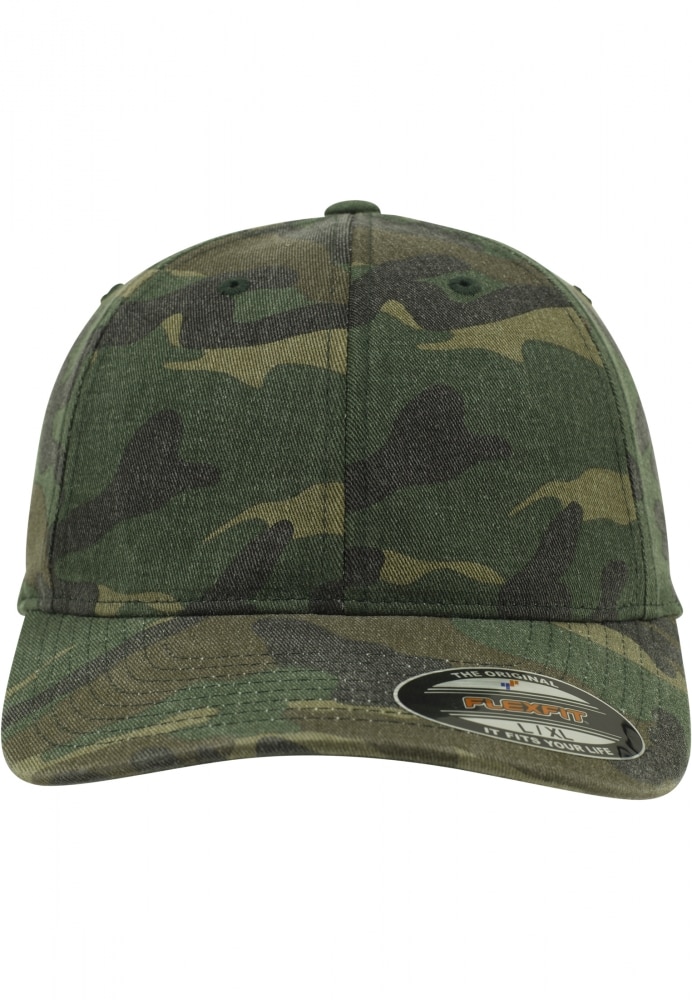 Sapca Flexfit Garment Washed Camo, Verde/Camuflaj, L-XL INTL