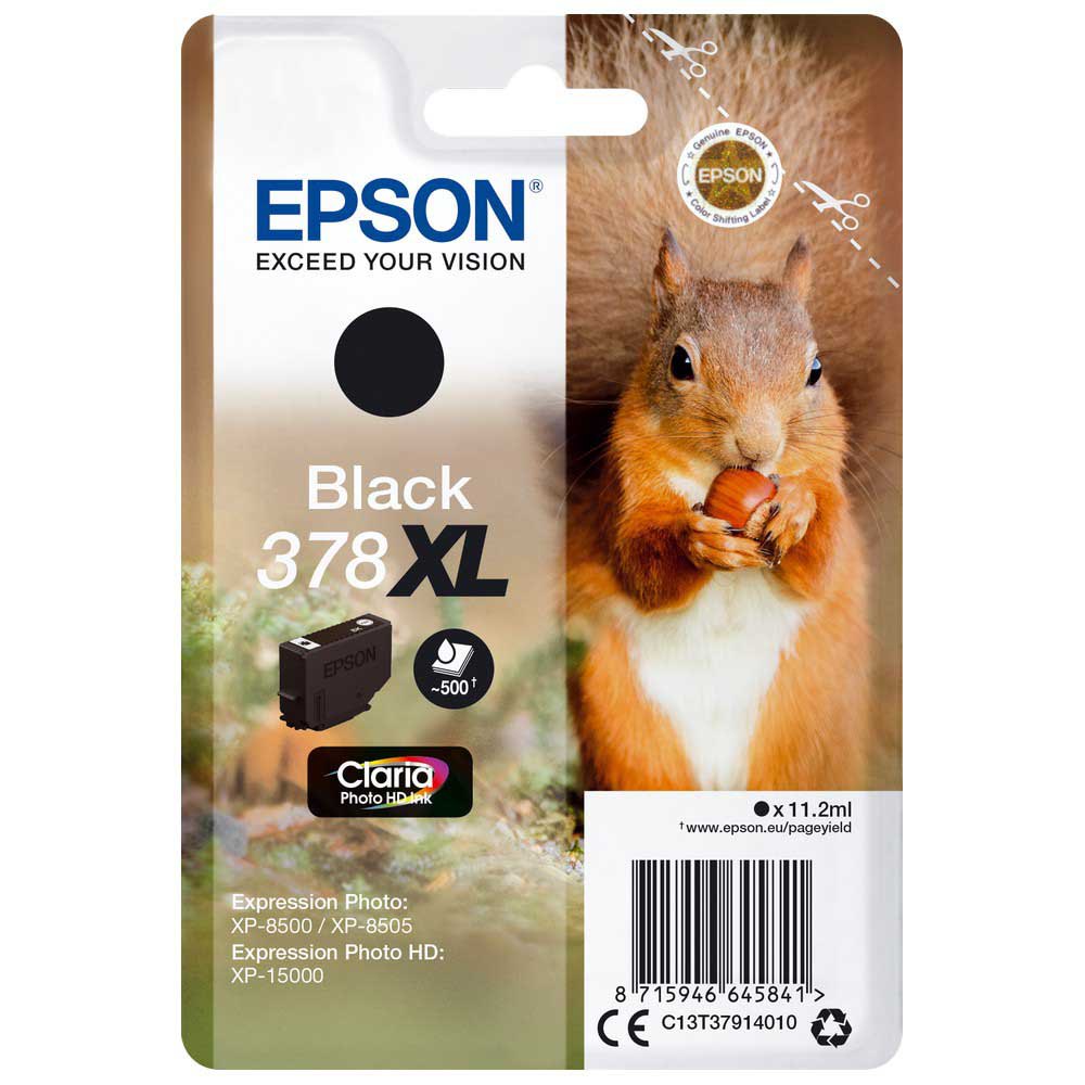 Cartus cerneala Epson Black 378XL pentru Expression Photo XP-8500 , OEM C13T37914010, 500 pagini, Negru