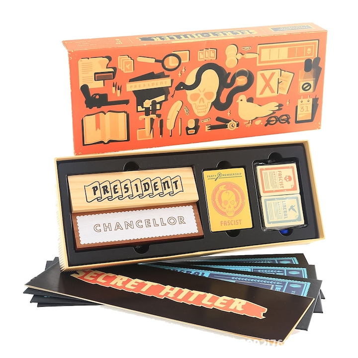 Настолна игра Secret Hitler BOMSTOM, Дървена