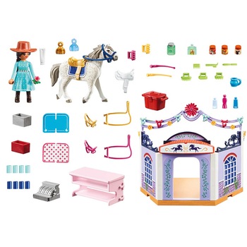 Set de joaca Playmobil-Magazin de Accesorii Pentru Cai, peste 4 ani Set de joaca Playmobil-Magazin de Accesorii Pentru Cai, peste 4 ani