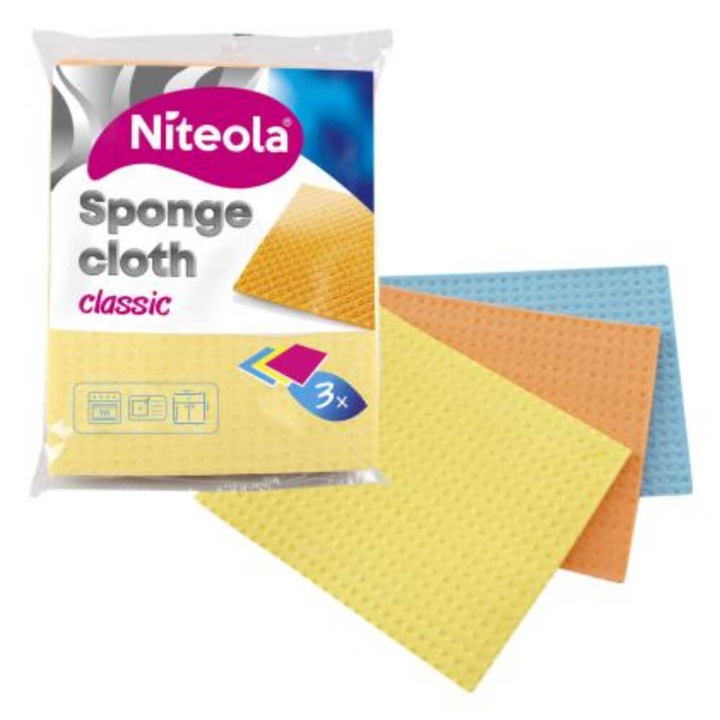 Set 3 Lavete Umede Niteola Cloth Clasic, Multicolor
