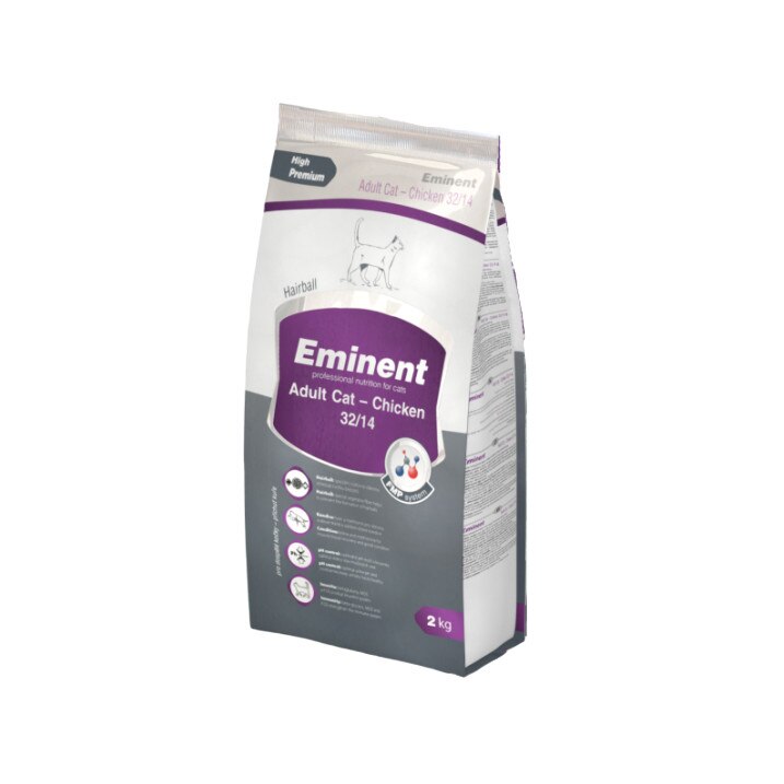 Hrana uscata pentru pisici, Eminent, Adult, cu pui, 2 kg