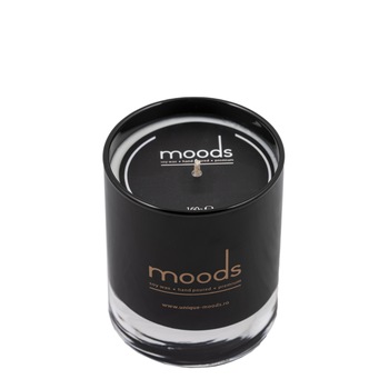 Lumanare parfumata Moods, din ceara de soia, parfum Cinnamon Orange, neagra, 160 g Lumanare parfumata Moods, din ceara de soia, parfum Cinnamon Orange, neagra, 160 g