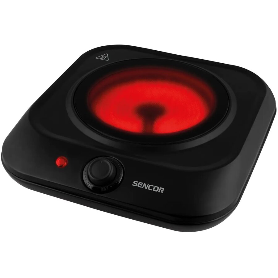 Plita electrica Sencor SCP 1763BK, Ceramica, 1200W, 19cm, Negru