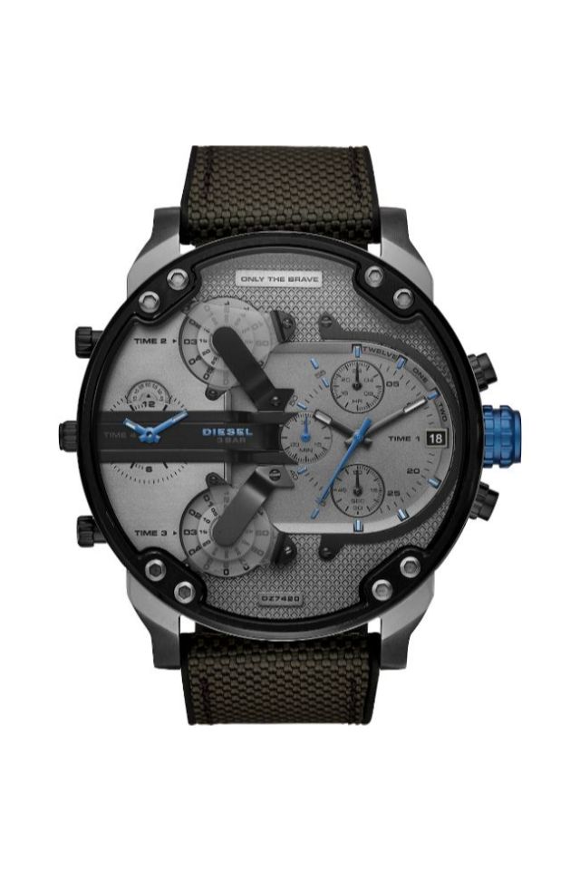 Ceas Diesel DZ7420, Textil/Inox, Negru/Argintiu