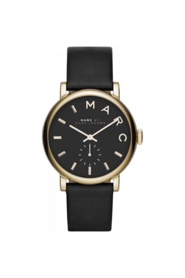 Ceas Marc Jacobs MBM1273, Piele/Inox, Negru/Auriu