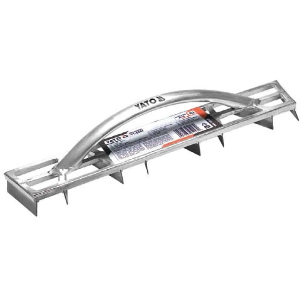 Gletiera Yato, din aluminiu, dinti de nivelare, 450x 90mm