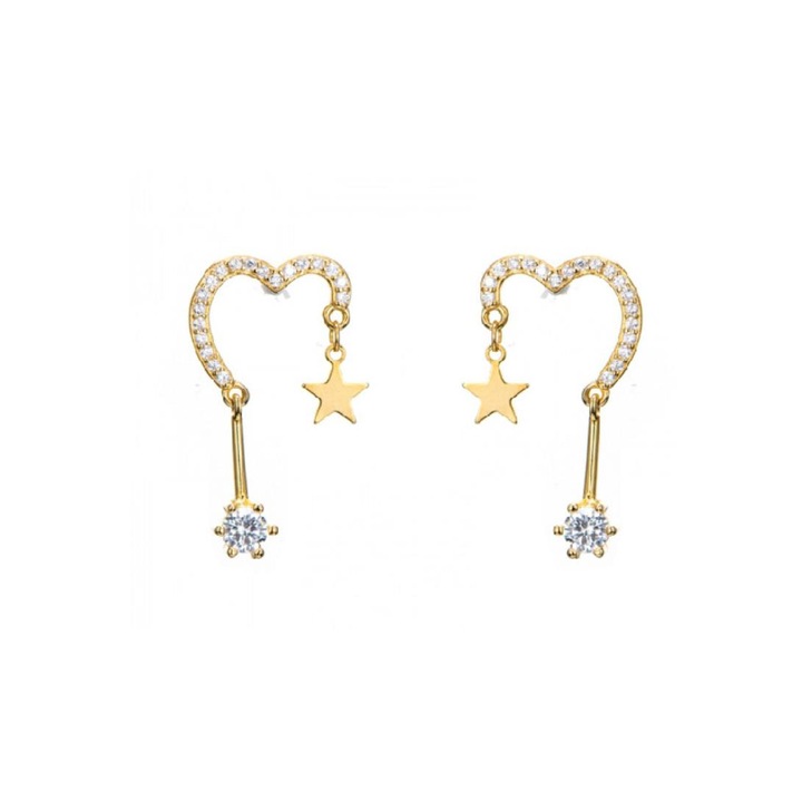 Cercei model inima, YWD-FMM, Auriu