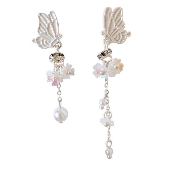 Hosszú fülbevaló, YWD-FMM, fehér