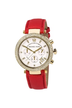 Ceas Michael Kors MK2297, Piele/Inox, Rosu/Auriu Ceas Michael Kors MK2297, Piele/Inox, Rosu/Auriu