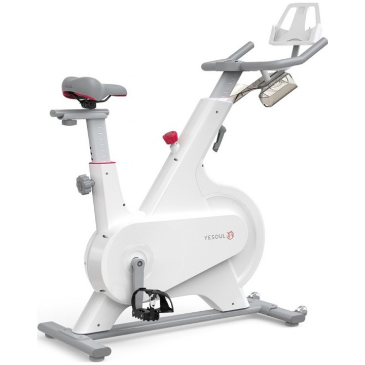 Bicicleta spinning smart Yesoul M1, rezistenta magnetica, greutate maxima utilizator 100 kg, alb