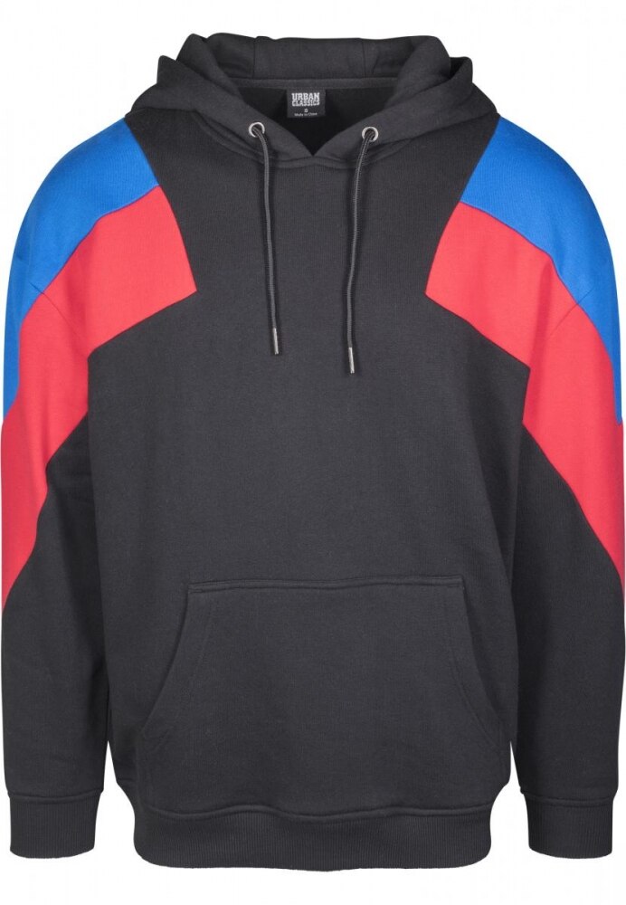 Hanorac lejer trei culori Urban Classics, Negru-albastru, 4XL