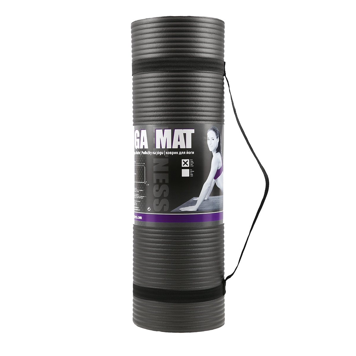 Saltea fitness HMS YM04, NBR, 183 x 61 x 1.5 cm, negru
