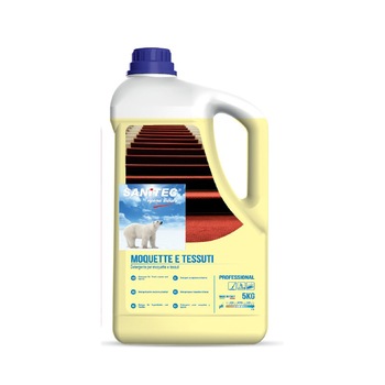 Detergent mochete si tesaturi, SANITEC MOQUETTE, 5kg, concentrat, avizat, profesional, igienizant, parfumat Detergent mochete si tesaturi, SANITEC MOQUETTE, 5kg, concentrat, avizat, profesional, igienizant, parfumat