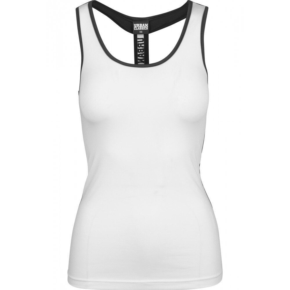 Top pentru sport Femei Urban Classics, Alb-Negru, S