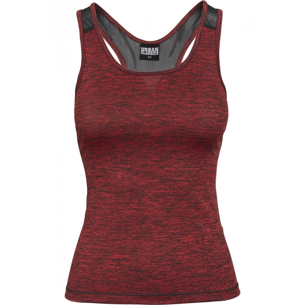 Top pentru antrenament Active Melange Femei Urban Classics, Rosu-Negru, S