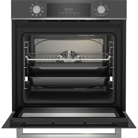 Cuptor incorporabil Beko BBIM13300ZGCSE, Electric, 72 l, Clasa A+, Autocuratare catalitica, AEROperfect, SoftClose door, Rafturi telescopice, 3D Cooking, SteamShine Cleaning, Argintiu