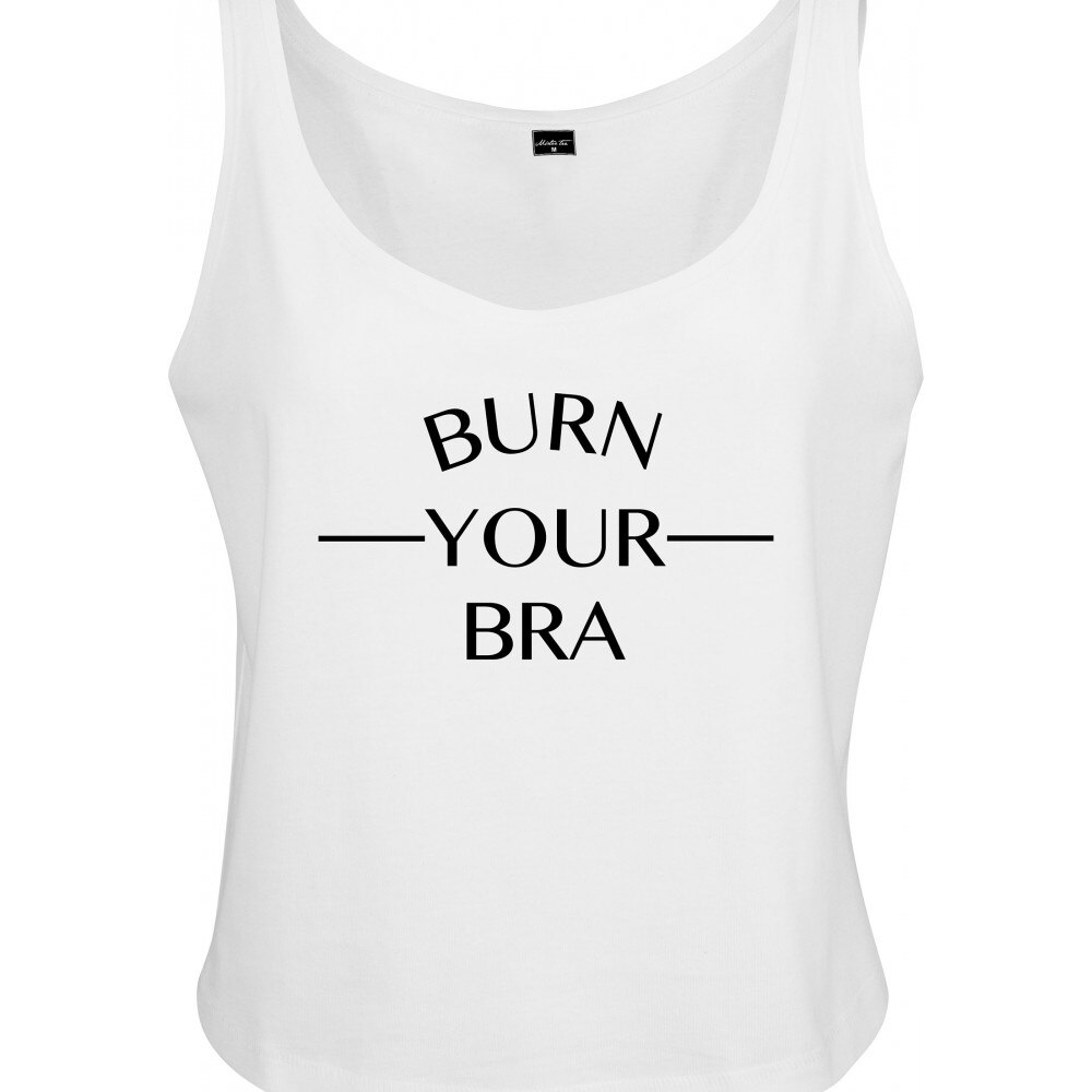 Maiou Burn Your Bra lejer pentru Femei Mister Tee, Alb, M