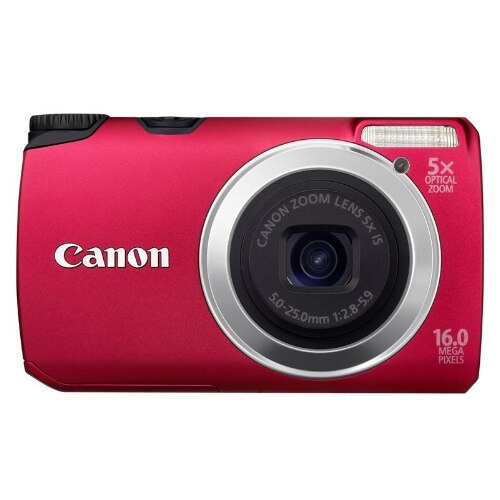 Aparat foto digital Canon PowerShot A3300 IS rosu - eMAG.ro