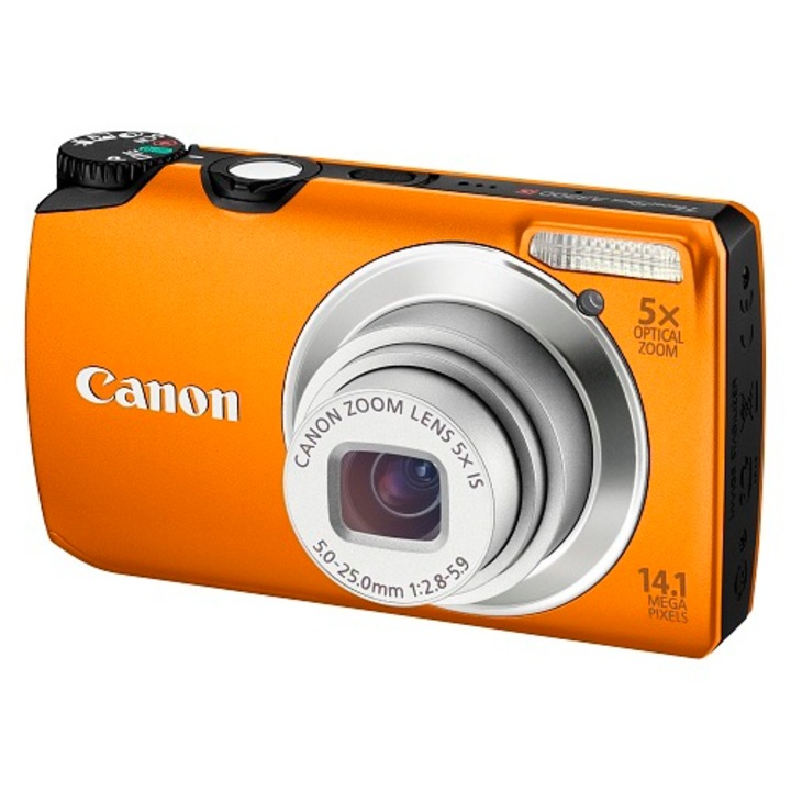 Aparat foto digital Canon PowerShot A3200 IS orange - eMAG.ro