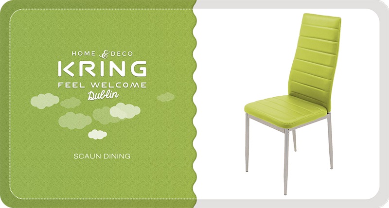 Set 2 scaune dining / bucatarie Kring Dublin, PU, Verde