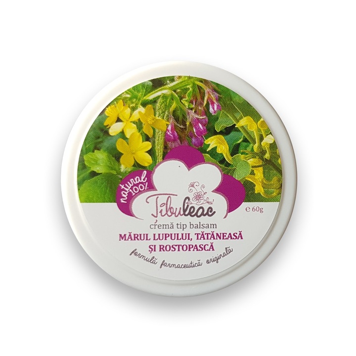 Crema tip balsam, TIBULEAC, Marul lupului, Tataneasa si Rostopasca, 60g