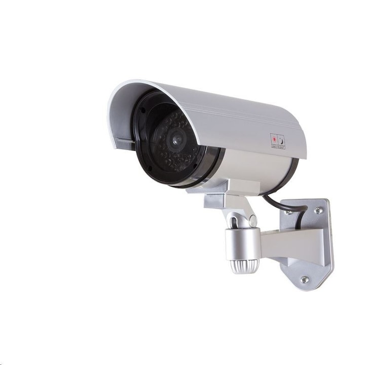 LogiLink Dummy Security Camera with Red Flashing Light, Silver SC0204