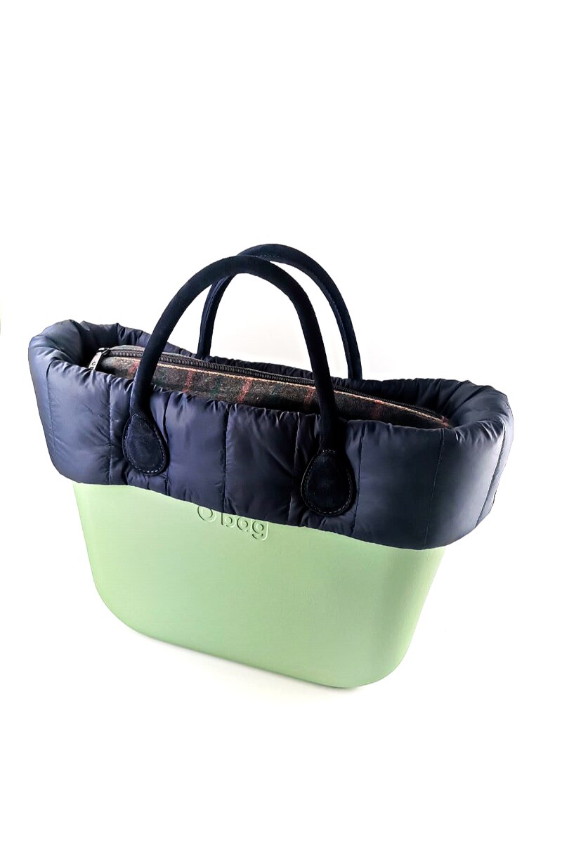 Geanta dama O BAG, 3010, 41 x 11 x 31 cm, Verde/Albastru
