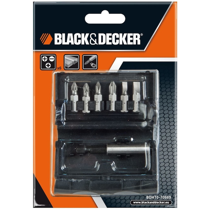 Black & Decker 7 db-os csavarozófej készlet