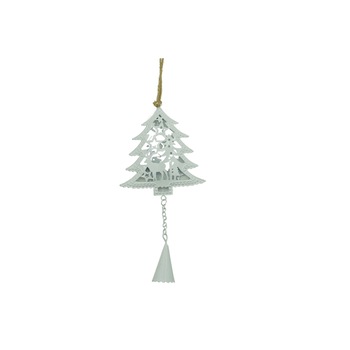 Ornament de brad pom de craciun, Flippy, alb, metal, 20 cm Ornament de brad pom de craciun, Flippy, alb, metal, 20 cm