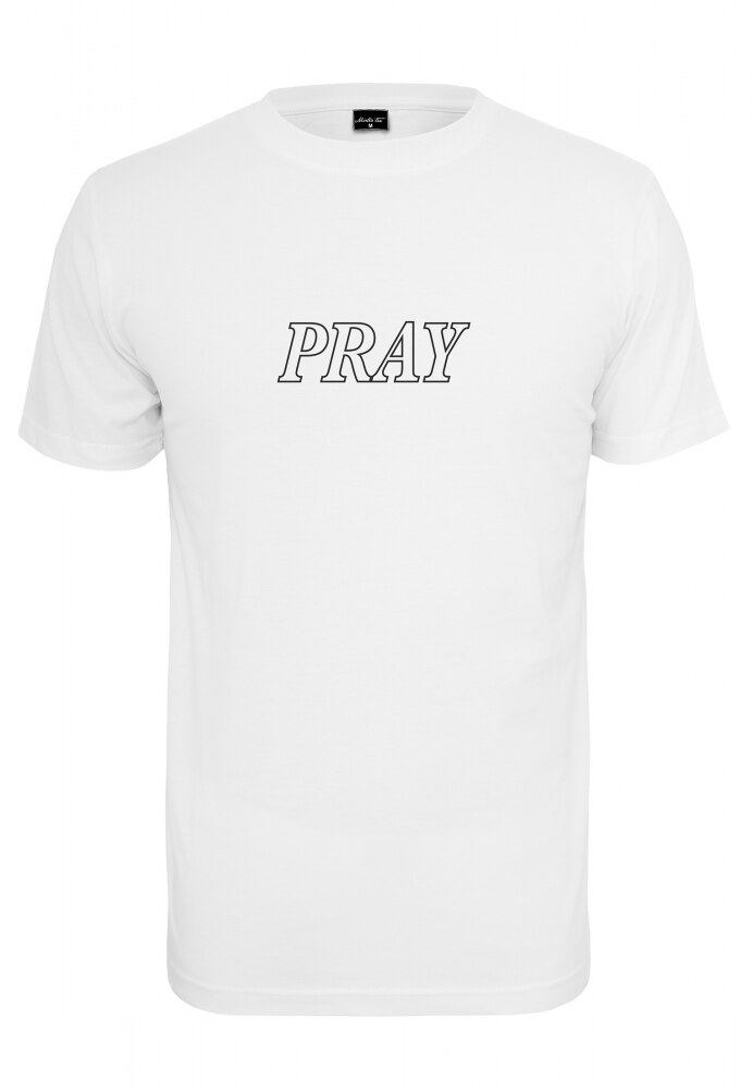 Tricou Pray Hands Mister Tee, Alb, 5XL