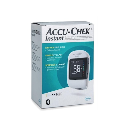 Апарат за измерване на кръвна захар Accu chek Instant + 110 броя тест ленти