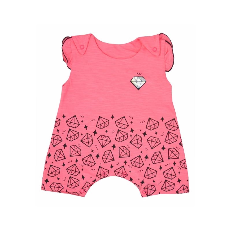 Salopeta de vara pentru fete Koala Diamencik 4044-68 cm, Coral 68 CM
