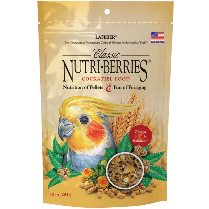 Hrana cu cereale integrale si vitamine pentru pasari exotice, Lafeber - Classic Nutri-Berries, 284 g