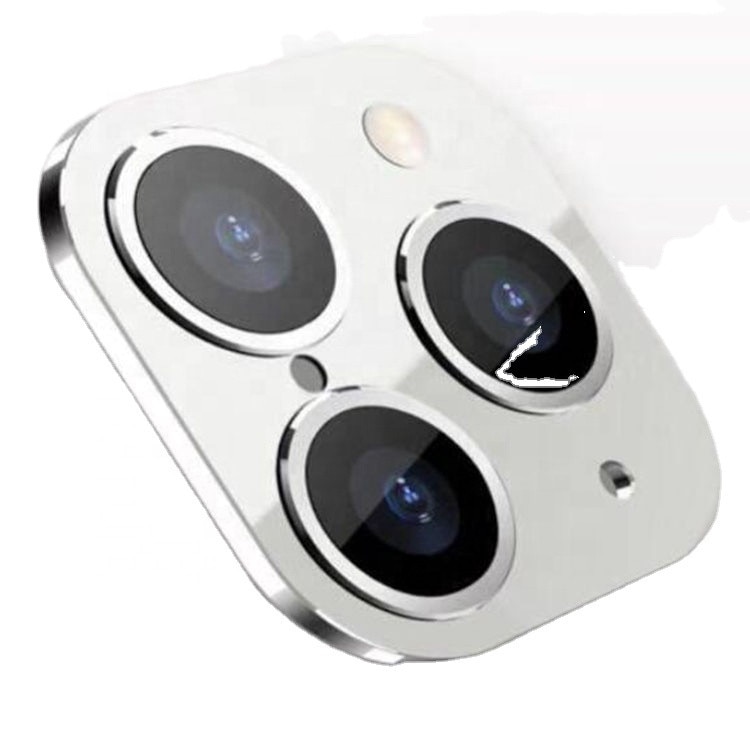 Protectie camera spate tempered glass compatibila cu iPhone X / XS like iPhone 11 Pro / 11 Pro Max Silver