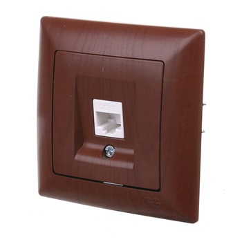 Priza telefon simpla 16AX 250V Visage Wenge Priza telefon simpla 16AX 250V Visage Wenge