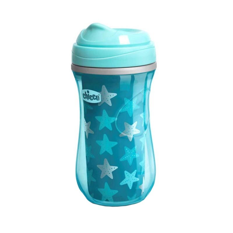 Cana izolatoare Chicco Active Cup 266 ml 081233T, Turcoaz 1 an