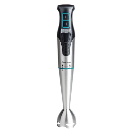 Mixer/ Blender vertical de mana Heavy Steel Rohnson R591 1200W, 4 lame, ultra 38.2 cm h, 2 module viteza, indicator luminos, Silver-Black