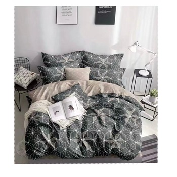 Lenjerie de pat Kotonia Home cu doua fete, 2 persoane, 4 piese, cearsaf de pat 230x250cm ; husa pilota 200x230cm; 2 fete perna 50x75 cm, model Grey Lenjerie de pat Kotonia Home cu doua fete, 2 persoane, 4 piese, cearsaf de pat 230x250cm ; husa pilota 200x230cm; 2 fete perna 50x75 cm, model Grey
