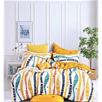 Lenjerie de pat Kotonia Home cu doua fete, 2 persoane, 6 piese, cearsaf de pat 230x250cm; husa pilota 200x230cm; 2 fete perna 50x75cm, 2 fete perna 70x70cm, model Yellow Lenjerie de pat Kotonia Home cu doua fete, 2 persoane, 6 piese, cearsaf de pat 230x250cm; husa pilota 200x230cm; 2 fete perna 50x75cm, 2 fete perna 70x70cm, model Yellow