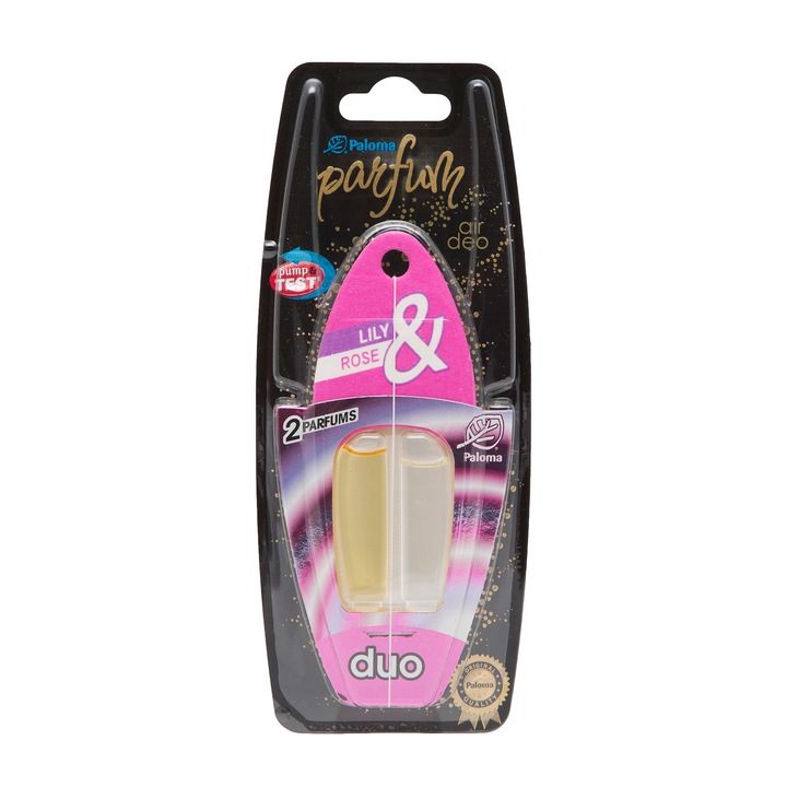 Autó légfrissítő Paloma Parfum Duo Lily & Rose, 2x3 Ml EV4237