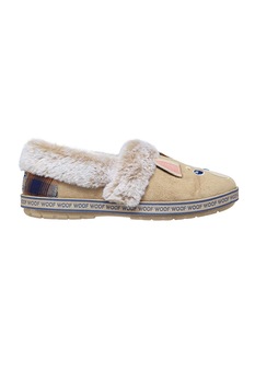 Skechers, Papuci de casa, din piele intoarsa sintetica Too Cozy- Dog-Attitude, Gri cenusa, 40 Skechers, Papuci de casa, din piele intoarsa sintetica Too Cozy- Dog-Attitude, Gri cenusa, 40