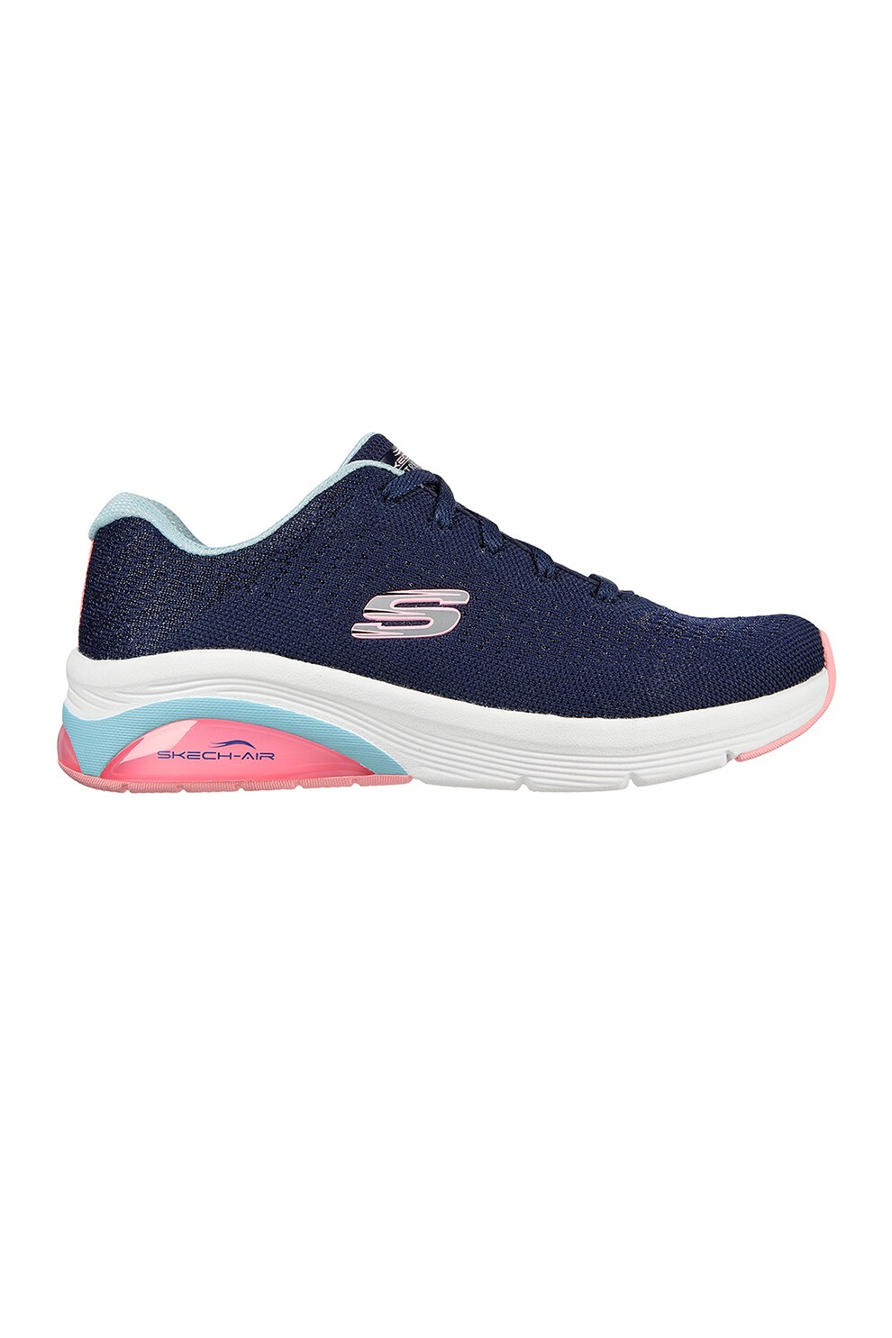 Skechers, Pantofi sport din material textil cu logo contrastant Air Extreme 2.0-Class, Bleumarin