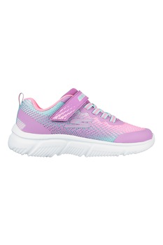 Skechers, Pantofi sport cu velcro Go Run 650, roz orhidee, albastru aqua
