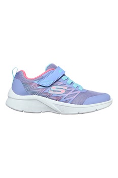 Skechers, Pantofi sport cu velcro Microspec, albastru lavanda, albastru aquamarin, roz Skechers, Pantofi sport cu velcro Microspec, albastru lavanda, albastru aquamarin, roz