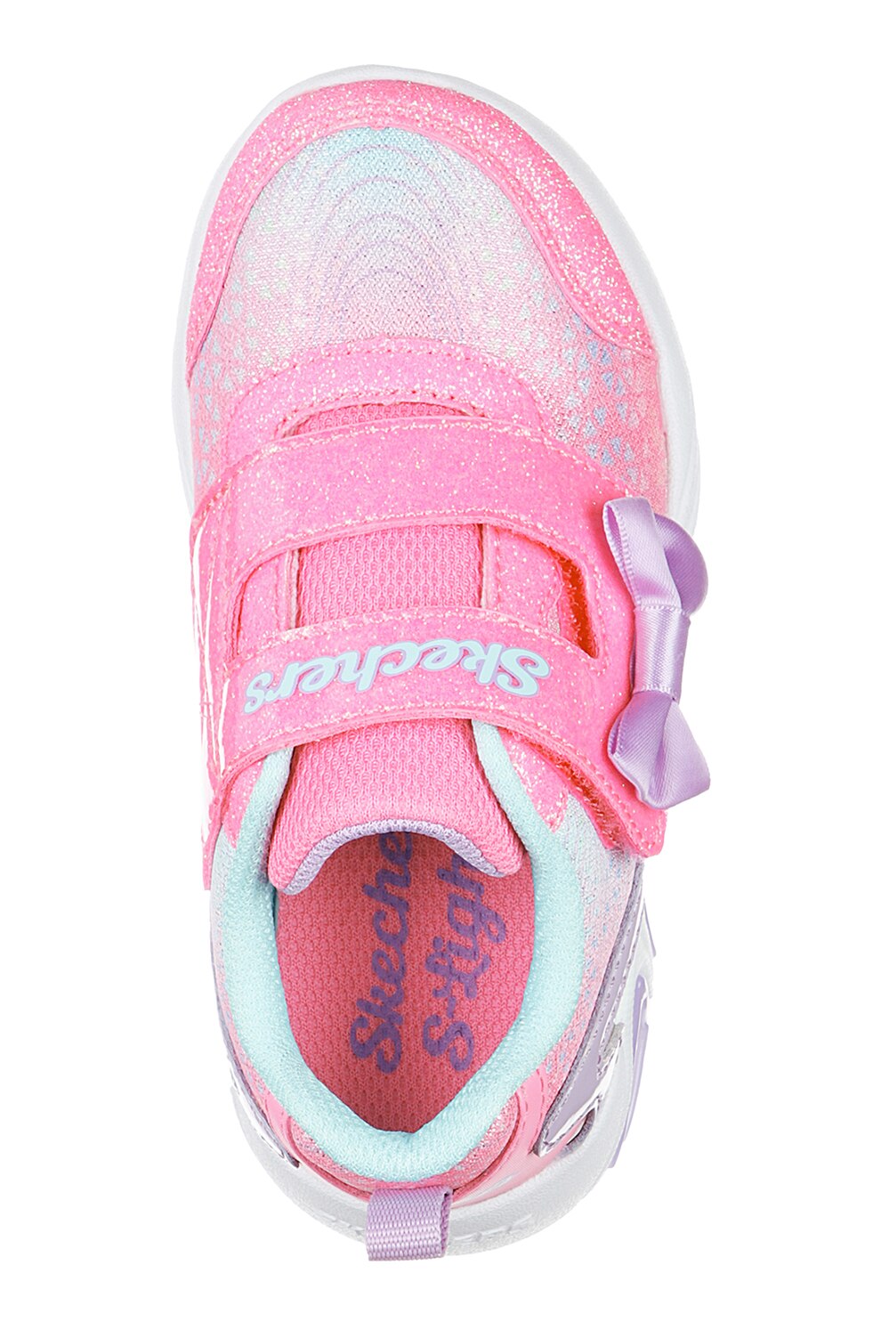 Skechers, Pantofi sport cu LED-uri Tri-Bright-Lil Gleam, Roz/Lila