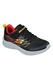 Skechers, Pantofi sport cu velcro Microspec Texlor, Rosu/Negru/Galben